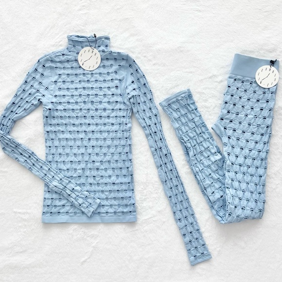 Maisie Wilen Perforated Turtleneck & Leggings Set - Picture 6 of 7